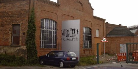 Berlin, Wilhelmsruh, Bergmann-Borsig unmittelbar nördlich der Hertzstraße - Das Symbol des „PankowPark“