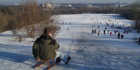 Volkspark Prenzlauer Berg mit Schnee