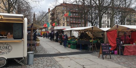 Ansicht Straße / Wochenmarkt Arkonaplatz