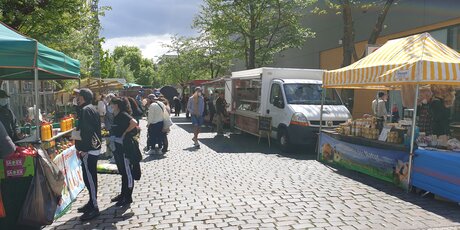 Ansicht Straße / Wochenmarkt Seelower Straße