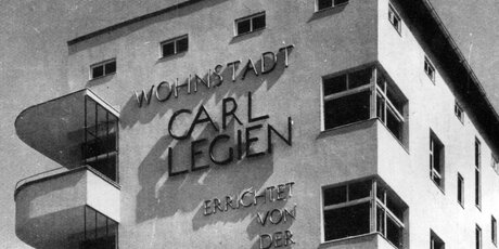 Wohnblock der Wohnstadt Carl Legien von Bruno Taut, um 1930