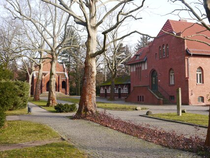 Friedhofskapelle und Wartesaal im Städtisher Friedhof Pankow III 