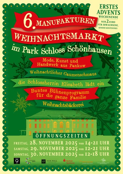 Plakat Schönhausen - Manufakturen-Weihnachtsmarkt 2025