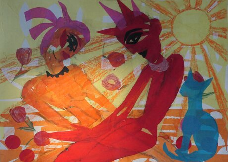 "Die Liebste gab mir einen Zweig…", Mixed Media, 2023 