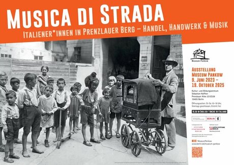 POSTER Musica di strada - Italiener*innen in Prenzlauer Berg - Handel, Handwerk & Musik