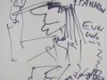 Karikatur Udo Lindenberg im Gästebuch Pankow