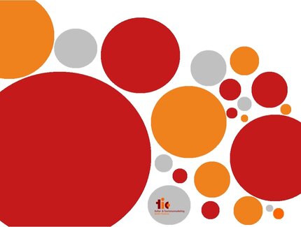 Punkte auf grauem Hintergrund mit tic-Logo