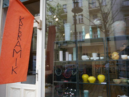 Schaufenster des Keramikatelier Beate Pelz