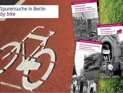 Werbung mit den Flyern der drei Radtouren
