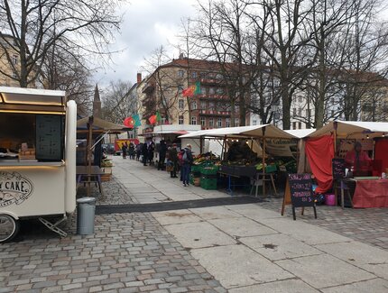 Ansicht Straße / Wochenmarkt Arkonaplatz